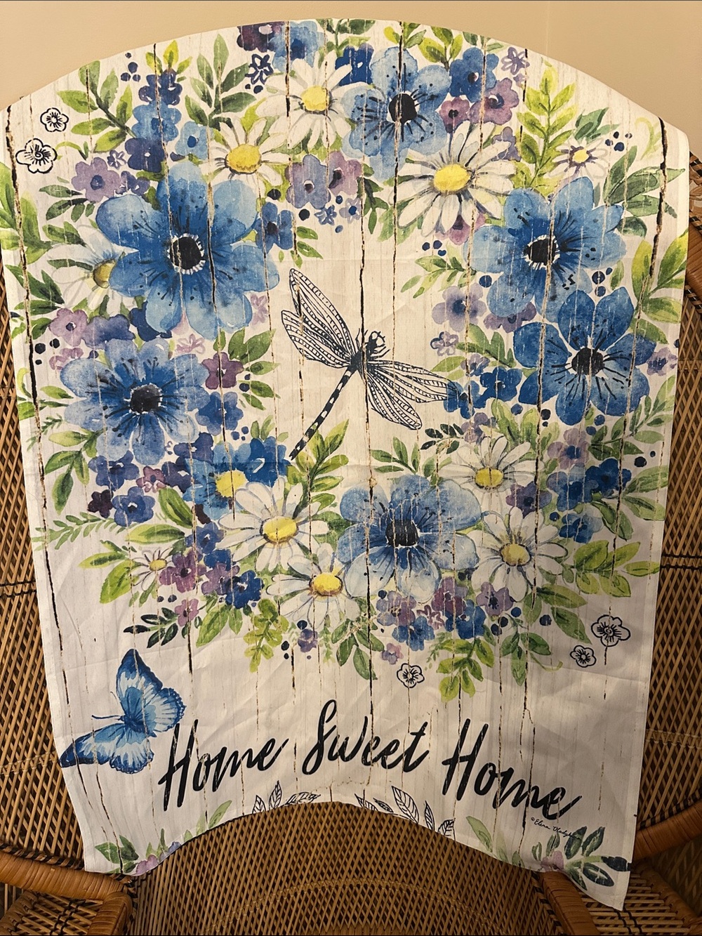 Floral 'Home Sweet Home' House Flag
